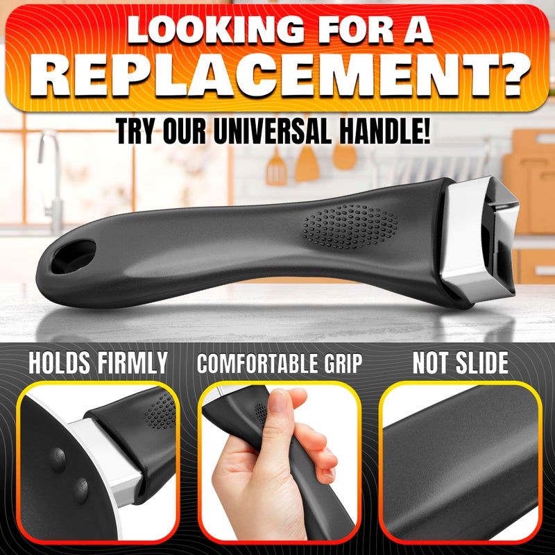 ZOKLU Pot Handle Replacement â€“ 6.1" Bakelite Pot Handles Replacement with Metal Screw, Single Screw Square Mount, Nonslip & Heat-Resistant Grip â€“ Ergonomic Sturdy Handle for Pots, Saucepans and Frying Pans - Image 4